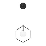 Aplică de perete Geometri - 11105, Negru - Alb, Ø10x33 cm