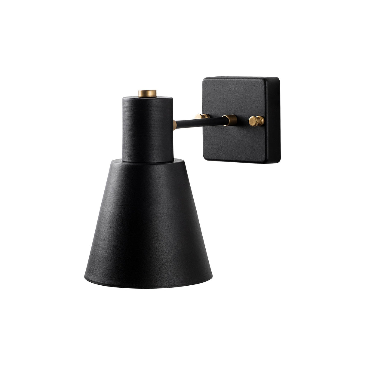 Aplică de perete Funnel - 13090, Negru - Auriu, Ø14x13 cm
