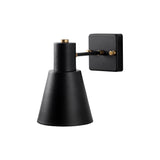 Aplică de perete Funnel - 13090, Negru - Auriu, Ø14x13 cm