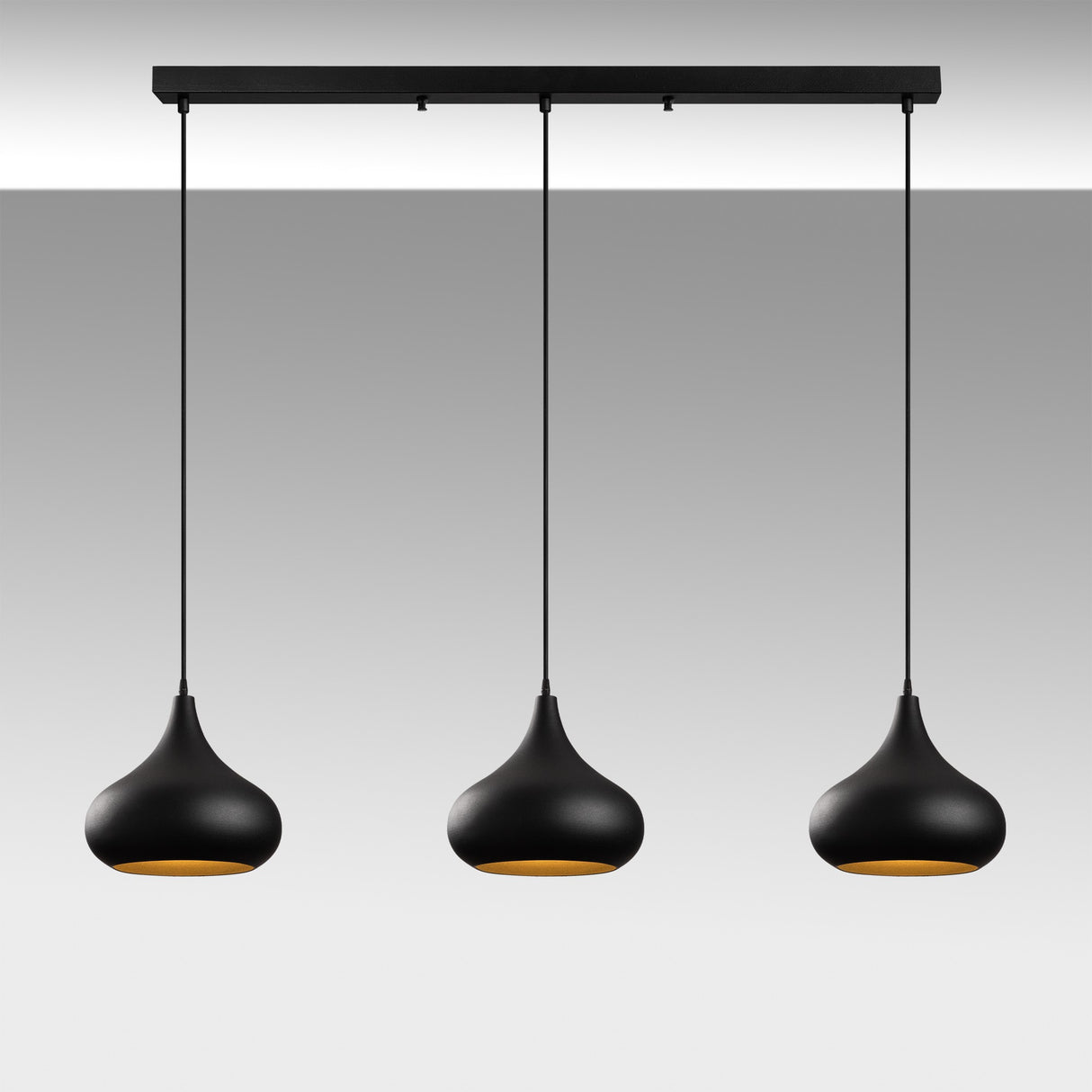 Lustră Muba - 11554, Negru, 140x30x126 cm