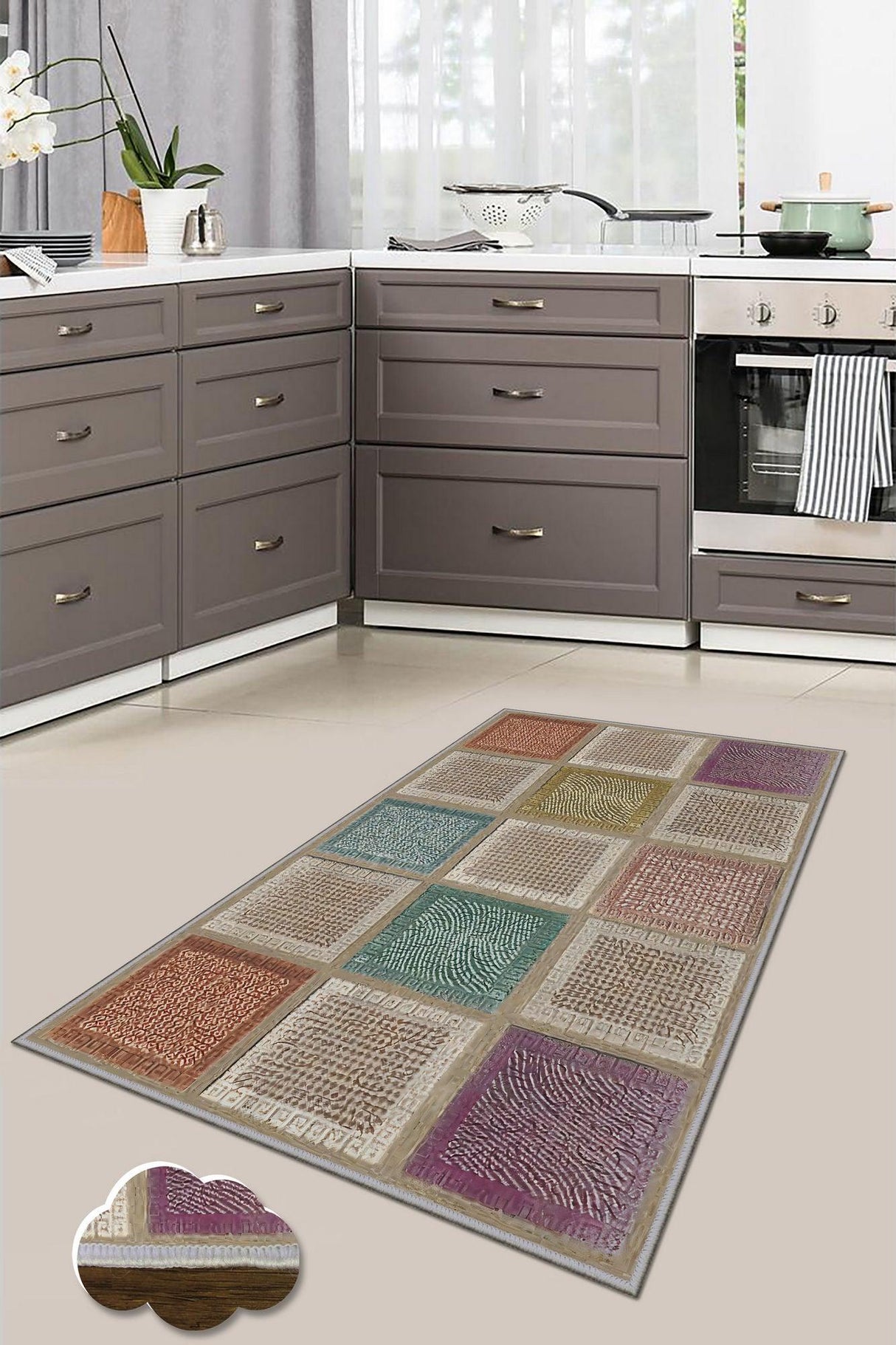 Covor de hol / bucatarie WOOKECE196, Multicolor