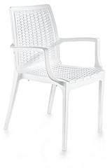Scaun Exterior Rattan, Diverse culori, 53x57x85 cm - Alb | SKU: 947BZG1104 | Scaun Exterior Rattan, 53x57x85 cm, varianta Alb, produs pentru amenajarea locuinței, disponibil online în România la CasaMob