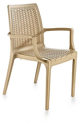 Scaun Exterior Rattan, Diverse culori, 53x57x85 cm - Cappuccino | SKU: 947BZG1105 | Scaun Exterior Rattan, 53x57x85 cm, varianta Cappuccino, produs pentru amenajarea locuinței, disponibil online în România la CasaMob