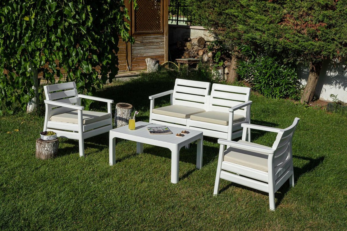 Set de grădină Sofa Set Double, Diverse culori, 125x67x81 cm - Alb | SKU: 947BZG1501 | Set de grădină Sofa Set Double, 125x67x81 cm, varianta Alb, produs pentru amenajarea locuinței, disponibil online în România la CasaMob