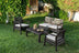 Maro închis | SKU: 947BZG1502 | Set de grădină Sofa Set Double, 125x67x81 cm, varianta Maro închis, produs pentru amenajarea locuinței, disponibil online în România la CasaMob