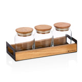 Set de borcane 4 bucăți UP01278, Natur, 10x8x8 cm