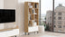 Bibliotecă ON4-SW, Stejar - Alb, 83.9x29.5x175.6 cm, SKU 956LCS1441, imagine 3