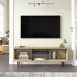 Comodă TV Ar1-Ka, Felt - Antracit, 140x36x48 cm