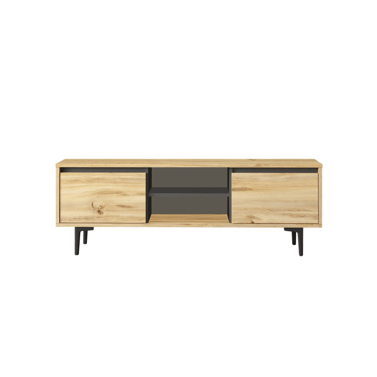 Comodă TV Ar1-Ka, Felt - Antracit, 140x36x48 cm