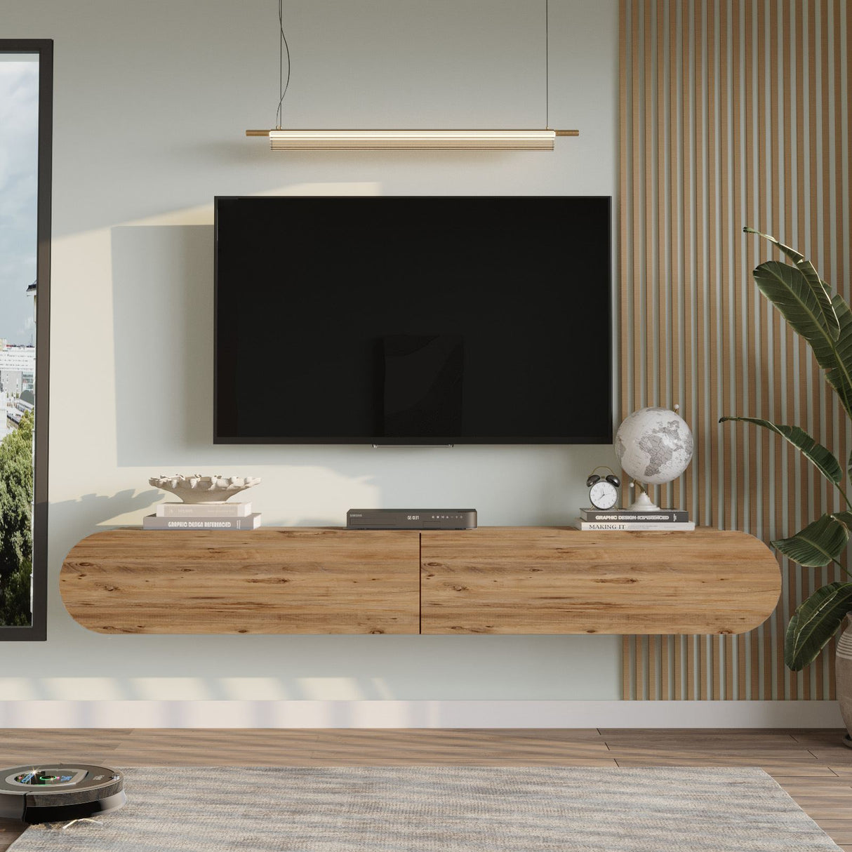 Comodă TV LUM1, Diverse culori, 200x32x30 cm - Comodă TV LUM1, Diverse culori, 200x31.6x29.6 cm, SKU 956LCS1693, imagine 21