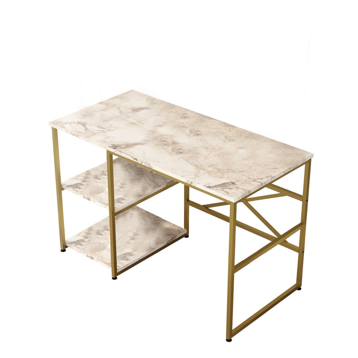 Birou Omega cu 2 rafturi, 120 x 75 x 60 cm - Crem, SKU 956LCS1131