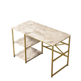 Birou Omega cu 2 rafturi, 120 x 75 x 60 cm - Crem, SKU 956LCS1131