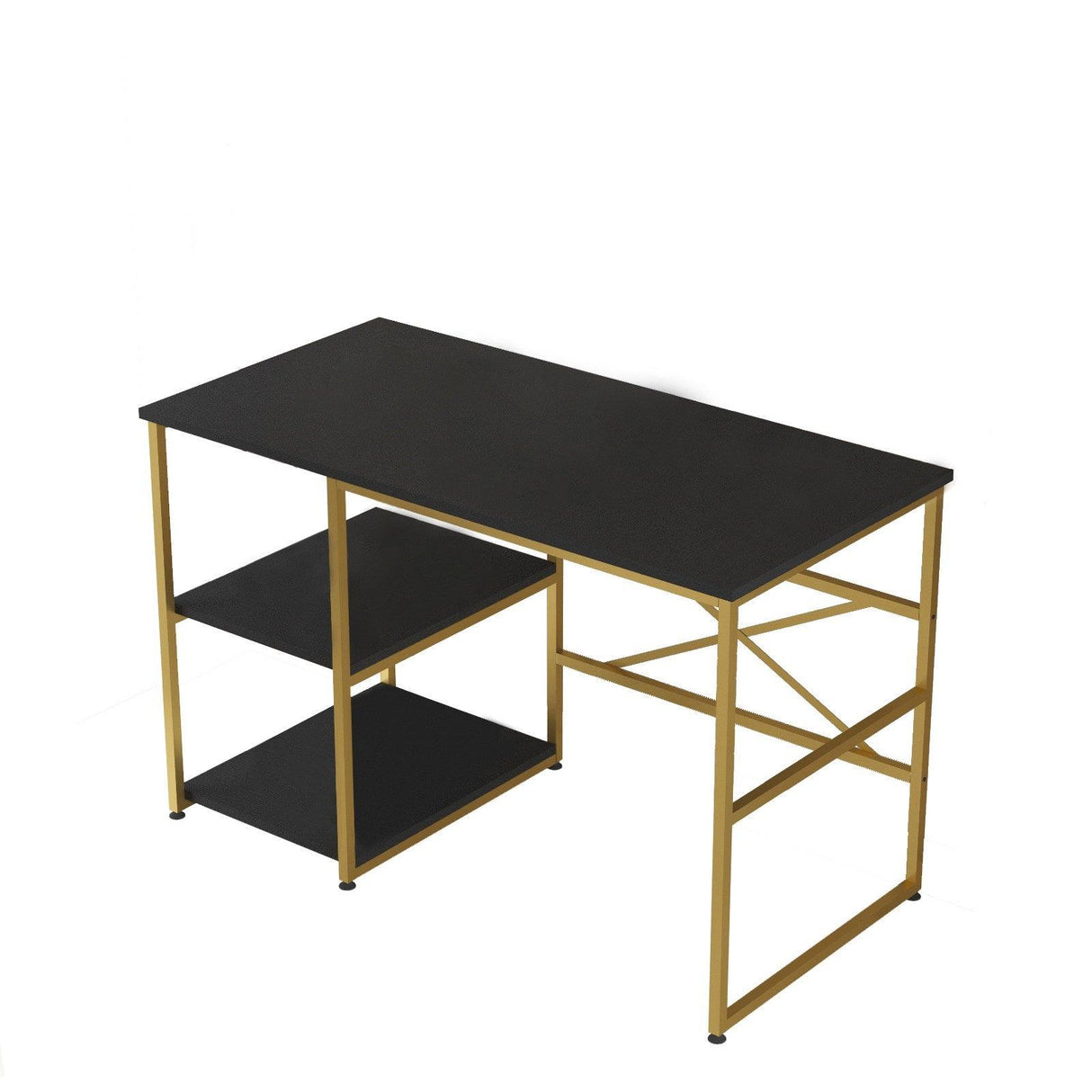 Birou Omega cu 2 rafturi, 120 x 75 x 60 cm - Negru, SKU 956LCS1131