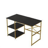 Birou Omega cu 2 rafturi, 120 x 75 x 60 cm - Negru, SKU 956LCS1131