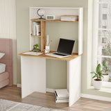 Birou cu Biblioteca Sanaber, 90 x 149 x 52 cm - Alb, SKU 956LCS1135