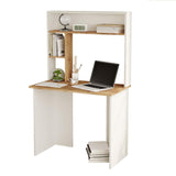 Birou cu Biblioteca Sanaber, 90 x 149 x 52 cm - Alb, SKU 956LCS1135