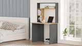 Birou cu Biblioteca Sanaber, 90 x 149 x 52 cm - Gri, SKU 956LCS1135