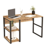 Birou Doina cu rafturile stanga, Stejar, 120 x 75 x 60 cm