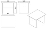 Masuta de cafea Bexon, Alb - Stejar, 60 x 47 x 50 cm - Stejar, SKU 956LCS1202
