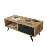 Măsuță de cafea Vl7-232, Alb, 96x45x39 cm