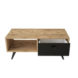 Măsuță de cafea Vl7-232, Alb, 96x45x39 cm