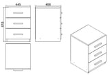 Corp mobil Vo3-Ba, Nuc - Antracit, 45x47x62 cm