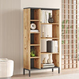 Biblioteca Silahtar cu 9 rafturi, 72 x 134 x 26 cm - Stejar, SKU 956LCS1405