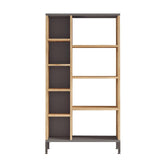 Biblioteca Silahtar cu 9 rafturi, 72 x 134 x 26 cm - Stejar, SKU 956LCS1405