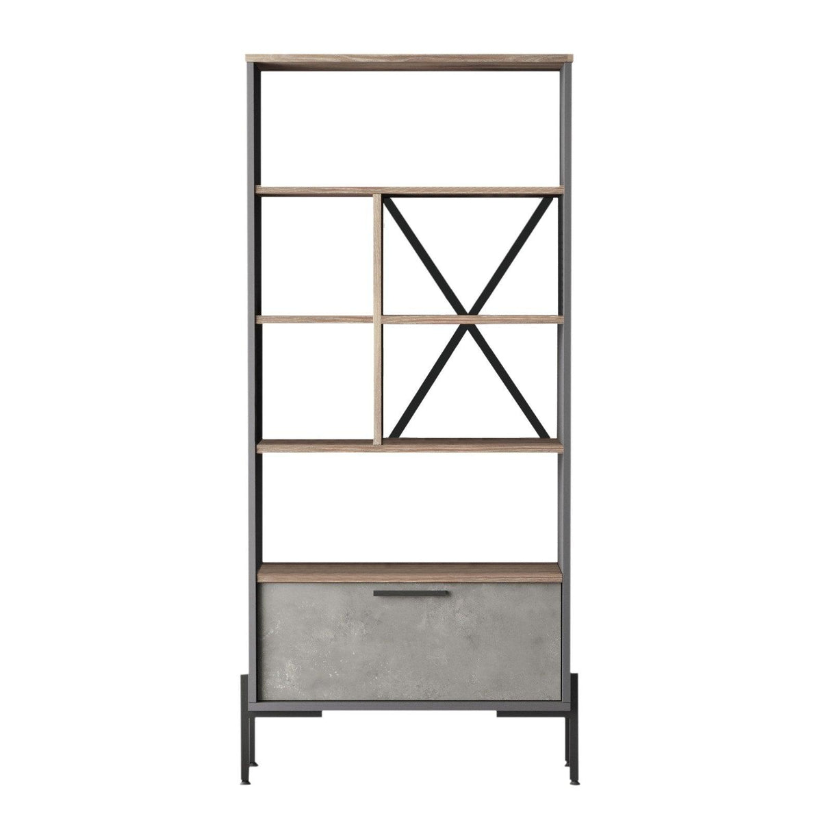 Biblioteca Kesmekes 5 rafturi, 75.5x25.5x160.8 cm