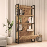 Biblioteca Kosem Sultan cadru metal, Stejar, 90 x 180 x 34 cm
