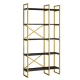 Biblioteca Dudu Lux,  88 x 175 x 30 cm - Negru, SKU 956LCS1423