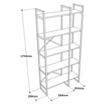Biblioteca Dudu Lux,  88 x 175 x 30 cm - Alb, SKU 956LCS1423