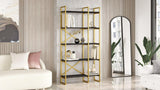 Biblioteca Dudu Lux,  88 x 175 x 30 cm - Negru, SKU 956LCS1423