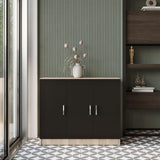 Dulap Multifunctional Varion cu 3 usi, Nuc - Stejar, 90 x 39 x 74 cm - Stejar, SKU 956LCS1501