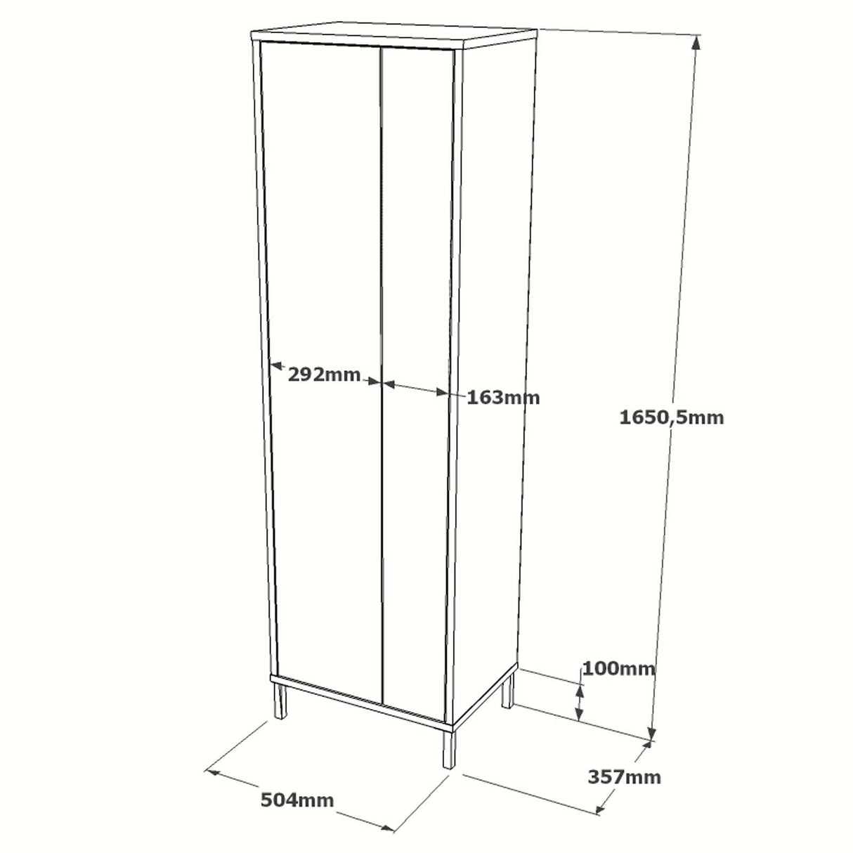 DULAP DE BAIE FR10-A, Nuc, 50x165x36 cm