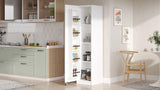 Dulap Bucatarie Elegant Gaus pentru Snackuri si Legume , Usa cu Rafturi, 41.7x44.3x176.4 cm - Alb, SKU 956LCS1553