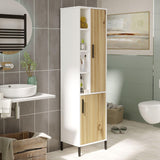 Dulap Baie Somany cu 2 usi si 6 rafturi, 45 x 174 x 36 cm - Stejar, SKU 956LCS1580