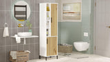 Dulap Baie Somany cu 2 usi si 6 rafturi, 45 x 174 x 36 cm - Stejar, SKU 956LCS1580