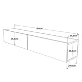 Comoda TV Twire, 180x30x32 cm - Alb, SKU 956LCS1611