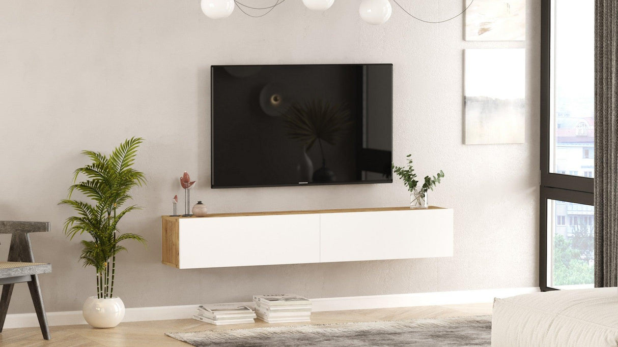 Comoda TV Twire, 180x30x32 cm - Alb, SKU 956LCS1611