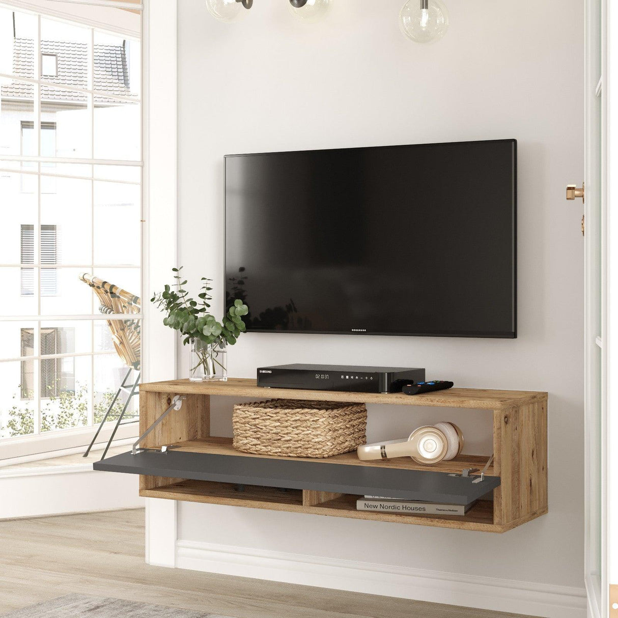 COMODA TV VO8 - BA, Stejar, 100x29x32 cm
