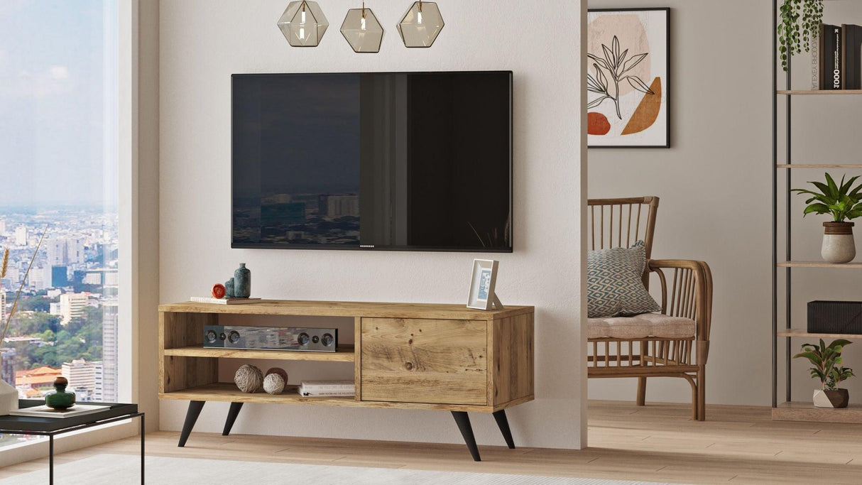 Comoda TV Levo,  110x44x40 cm - Stejar, SKU 956LCS1646