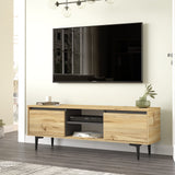 Comodă TV Ar1-Ka, Felt - Antracit, 140x36x48 cm