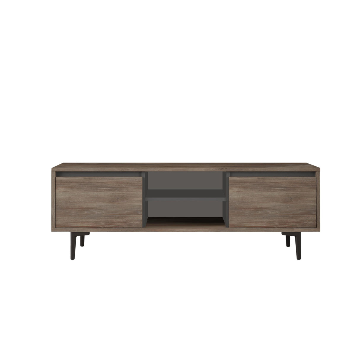 Comodă TV Ar1-Ca, Maro - Antracit, 140x36x48 cm