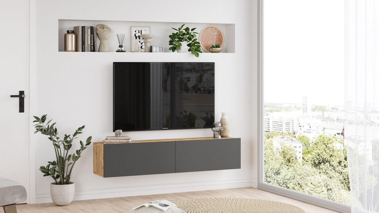 COMODA TV ST1 - GW, Stejar, 140x29x32 cm