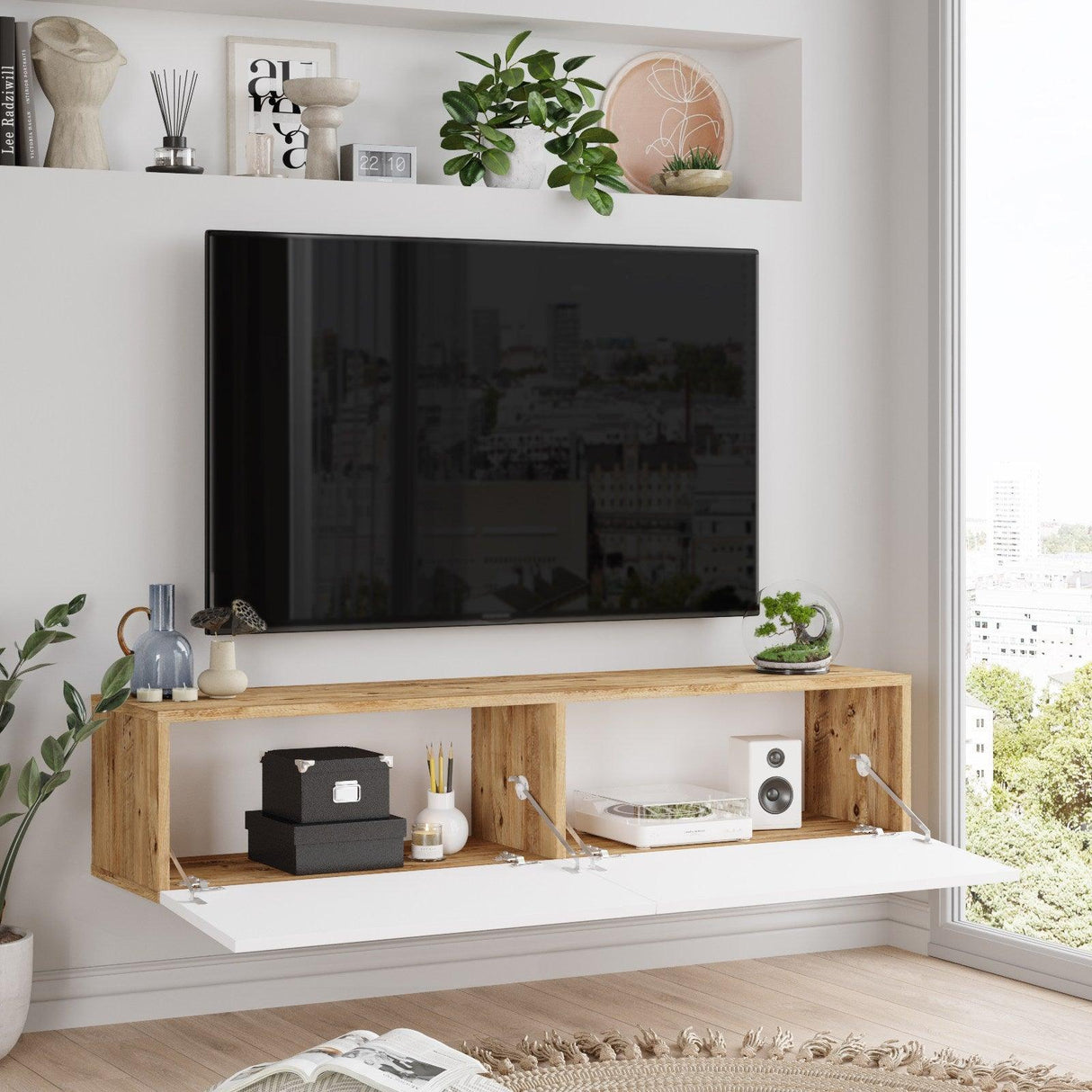 COMODA TV AR12-CA, Stejar, 140x29x32 cm