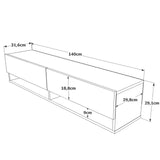 COMODA TV AR12-CA, Stejar, 140x29x32 cm