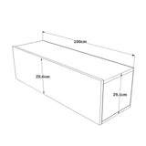 COMODA TV WL9-W, Stejar, 100x31.6x29.1 cm
