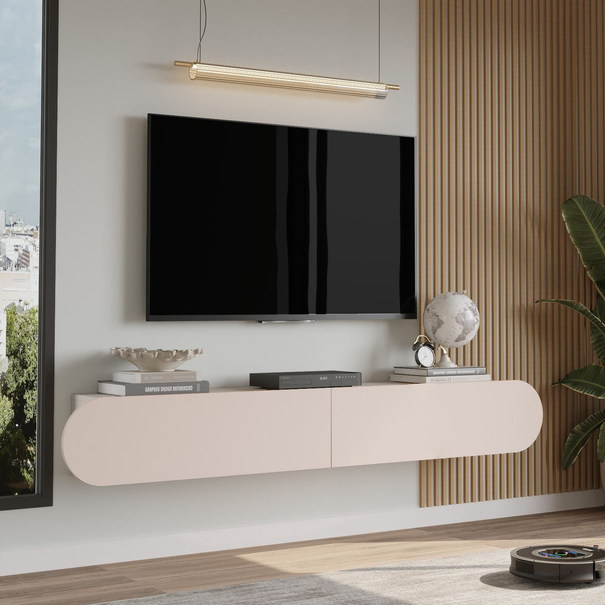 Comodă TV LUM1, Diverse culori, 200x32x30 cm - Comodă TV LUM1, Diverse culori, 200x31.6x29.6 cm, SKU 956LCS1692, imagine 15