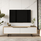Comodă TV ON1-SW, Stejar - Alb, 160x36x45 cm